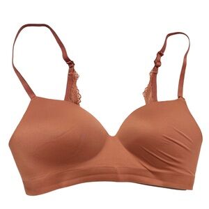 SOMA Enbliss Luxe Wireless Lace J-Hook Bra – 34C – Warm Terracotta